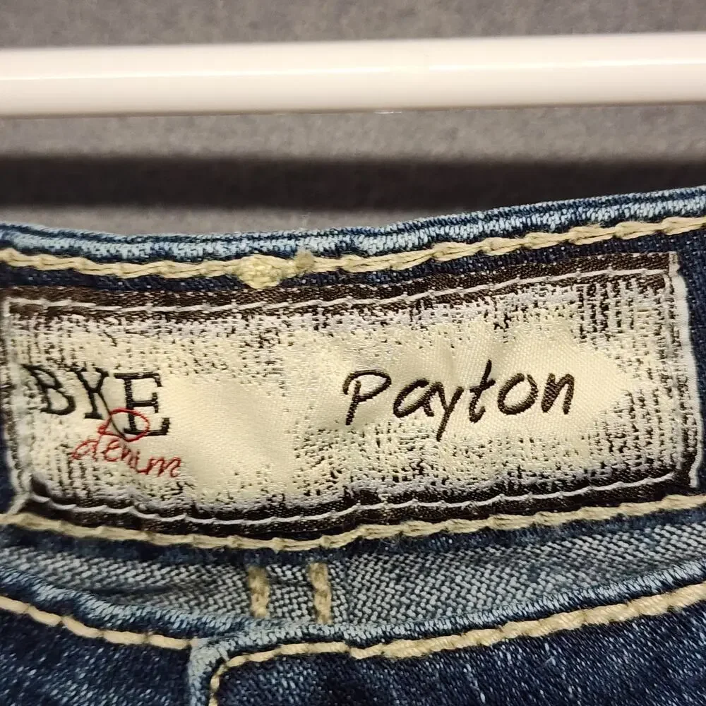 BKE Womens Payton Jeans Size 27 Low Rise Straight Dark Wash Stretch Casual